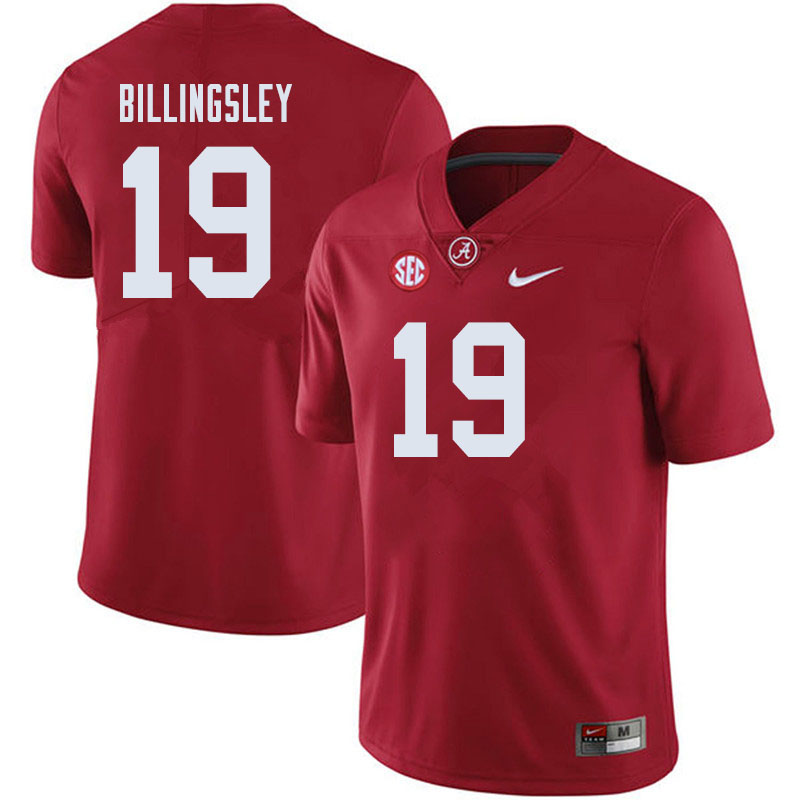 Alabama Crimson Tide Men's Jahleel Billingsley #19 Crimson NCAA Nike Authentic Stitched 2019 College Football Jersey IT16B66DL